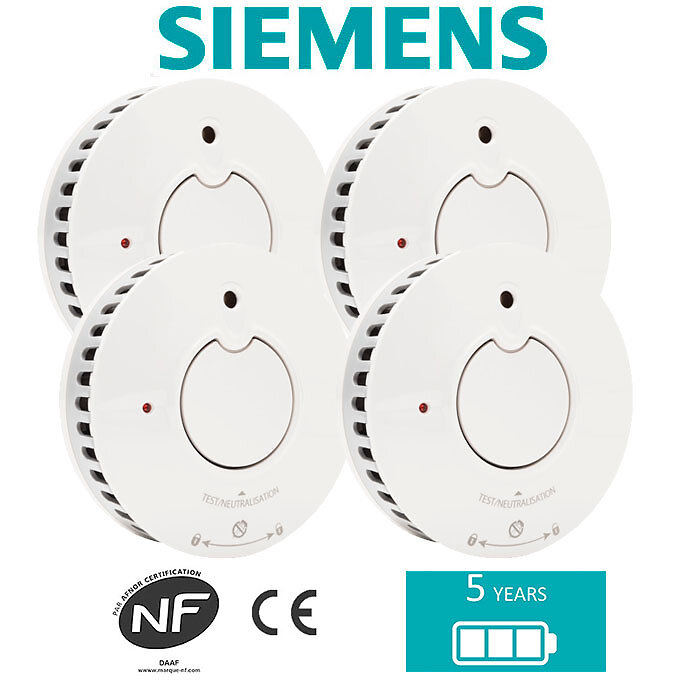 SIEMENS - Lot de 4 détecteurs de fumée NF Autonomie et Garantie 5 ans Delta Reflex-SIEMENS - large
