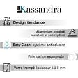Kassandra - Paroi de douche accès en angle 2 portes pivotantes NARDI profil noir mat   70 x 75 cm - vignette