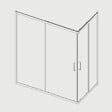 Kassandra - Paroi de douche accès en angle 2 verres fixes + 2 portes coulissantes BELLA    130 x 70 cm - vignette