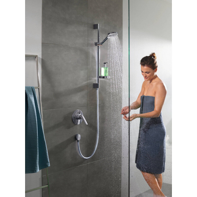HANSGROHE - Hansgrohe Ecostat universal Pack Mitigeur thermostatique bain/douche + Set de douche Crometta Vario avec porte-savon (13123000-Crometta2) - large