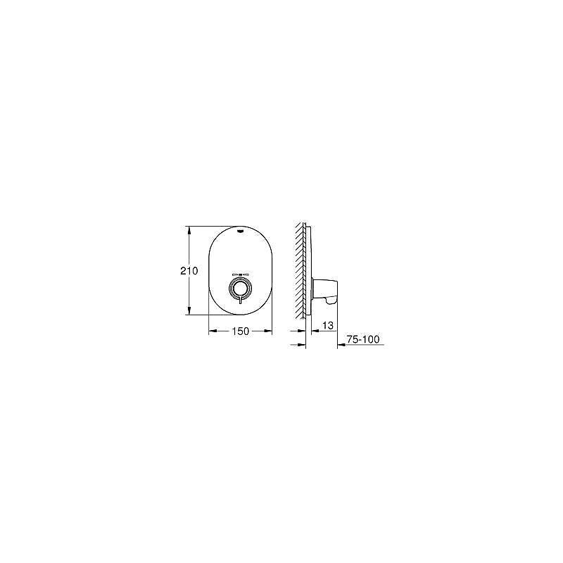 GROHE - Grohe GROHTHERM SPECIAL NEW - Façade pour mitigeur thermostatique (29096000) - large