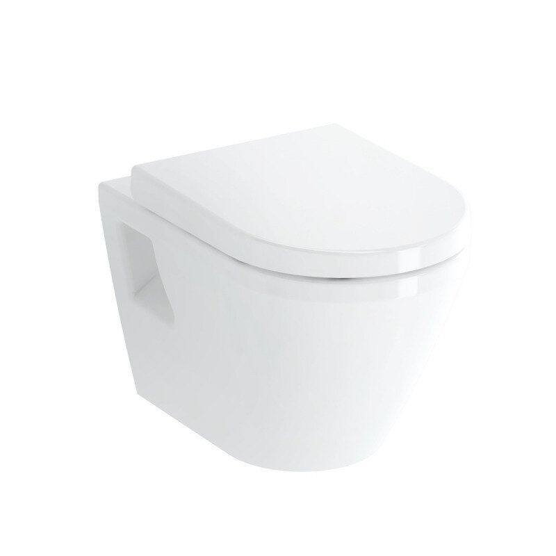 ALCA - Alca Pack WC Bâti autoportant + WC Vitra Integra + Abattant en Duroplast + Plaque Blanche - large