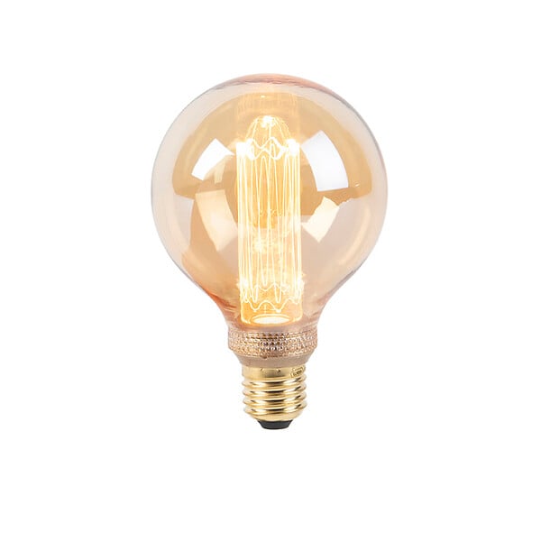 Ampoule Led filament E27 G95 5 W décorative ambrée - Girard Sudron