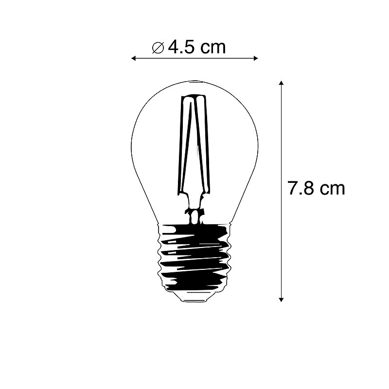 LUEDD - Ampoule LED E27 dimmable P45 4W 330 lm 2100K - large