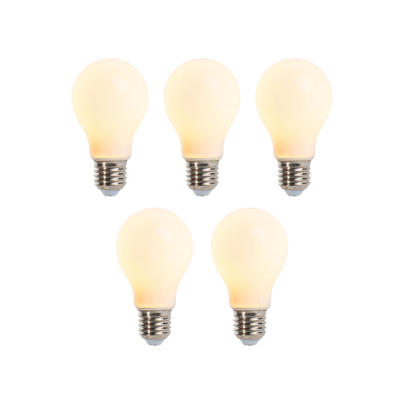 LUEDD - Lot de 5 ampoules LED E27 dimmables A60 mat 5W 380lm - large