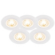 Lot de 6 Spot LED Encastrable Dimmable 3 Niveaux IP44 2800K Blanc Chaud