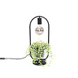 QAZQA - Lampe de table moderne noire avec pot en verre plat rond - Roslini - vignette
