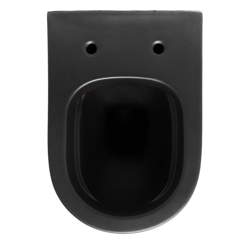 IDEVIT - Idevit Alfa - cuvette WC suspendue noir mat (AL010BL) - large