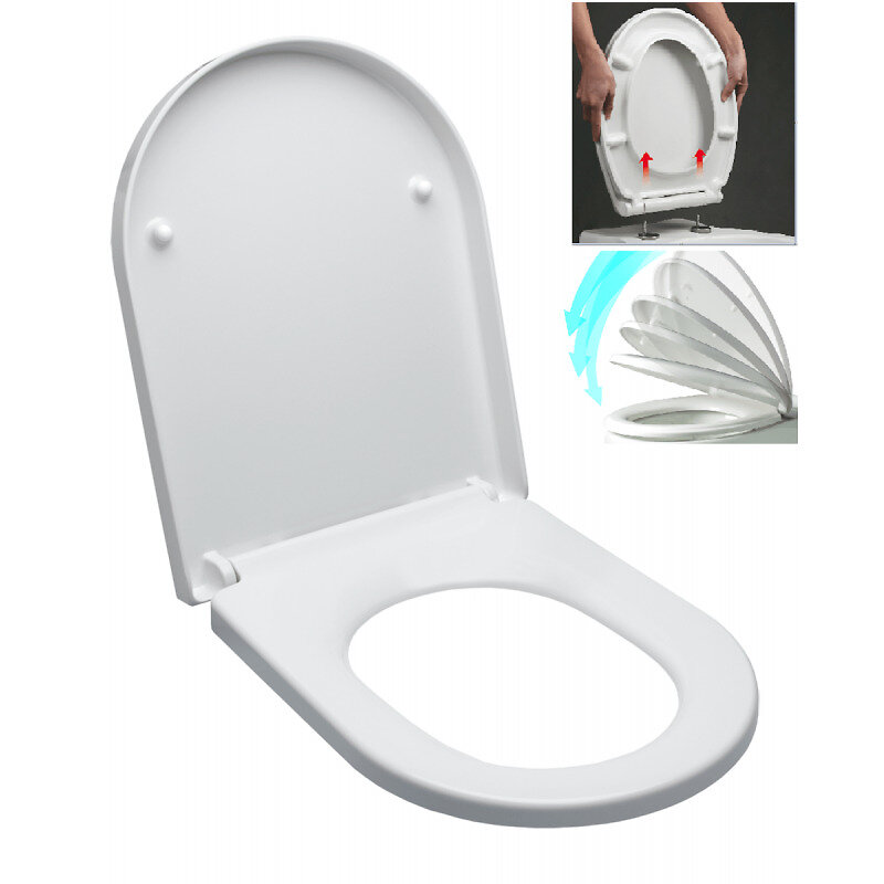IDEVIT - Idevit Abattant WC à fermeture douce Softclose adaptable sur la plupart des cuvettes, blanc (EASY2244) - large