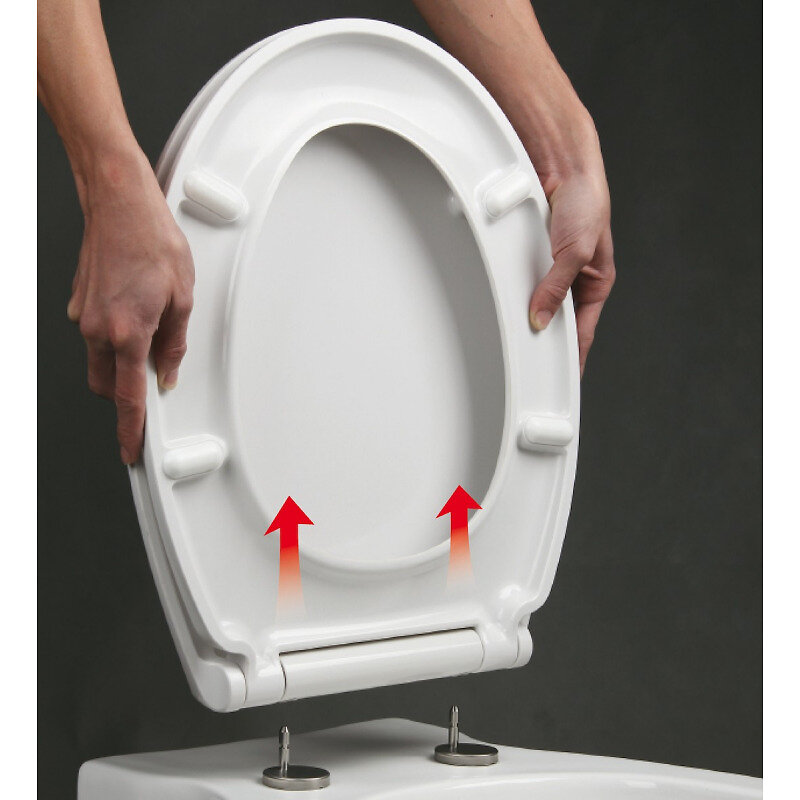 IDEVIT - Idevit Abattant WC à fermeture douce Softclose adaptable sur la plupart des cuvettes, blanc (EASY2244) - large