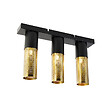 QAZQA - Plafonnier industriel noir avec or allongé 3 lumières - Raspi - vignette