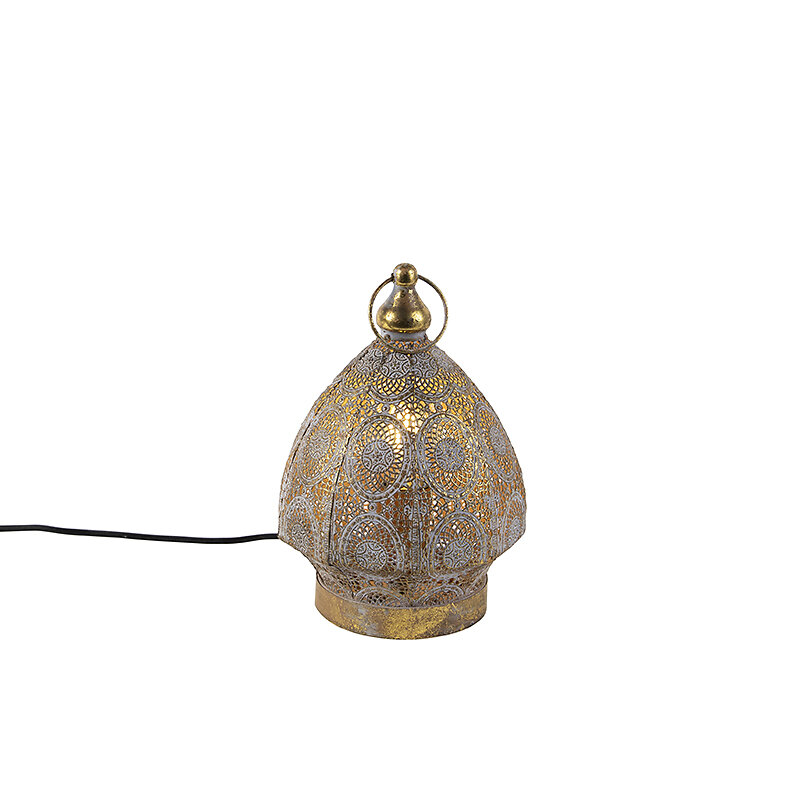 QAZQA - Lampe de table orientale doré 19 cm - Mowgli - large