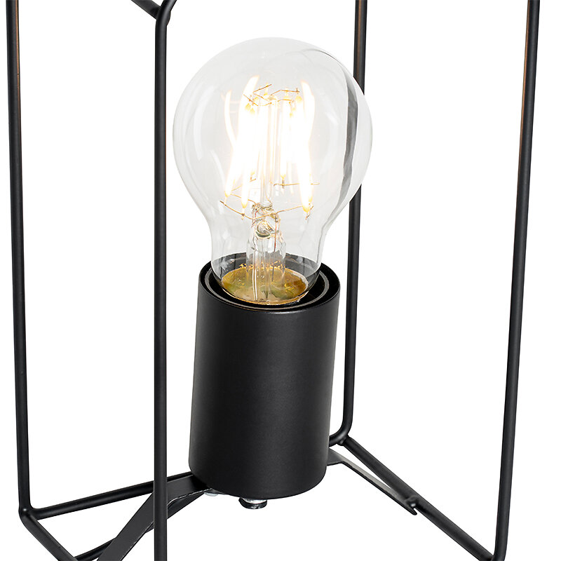 QAZQA - Lampe de table industrielle noire - Hiso - large