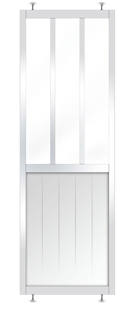 SKYLAB - Cloison Fashion en kit coloris blanc 240x80x4cm - large