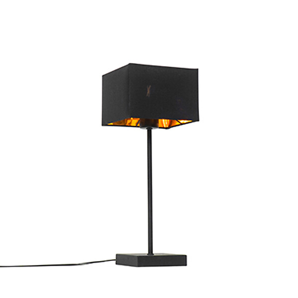 Lampe de bureau à lumière DEL ajustable, noir avec abat-jour en