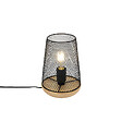 QAZQA - Lampe de table design noire avec bois - Bosk - vignette