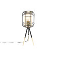 QAZQA - Lampe de table design trépied noir avec or - Gaze - vignette