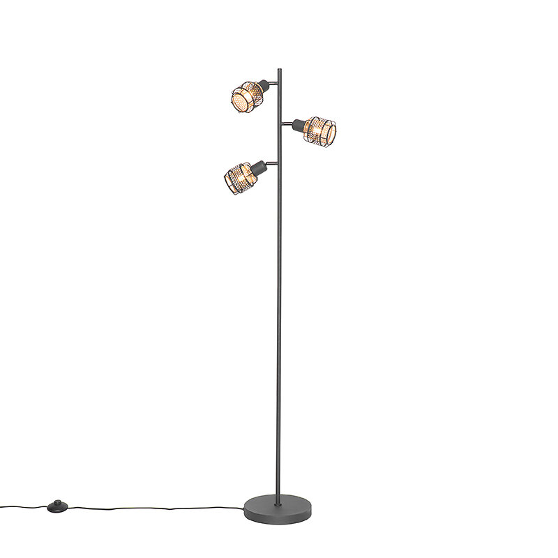 Lampadaire intelligent doré 2 lumières avec Wifi G95 - Botanica