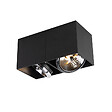 QAZQA - Spot design noir rectangulaire 2 lumières - Box - vignette
