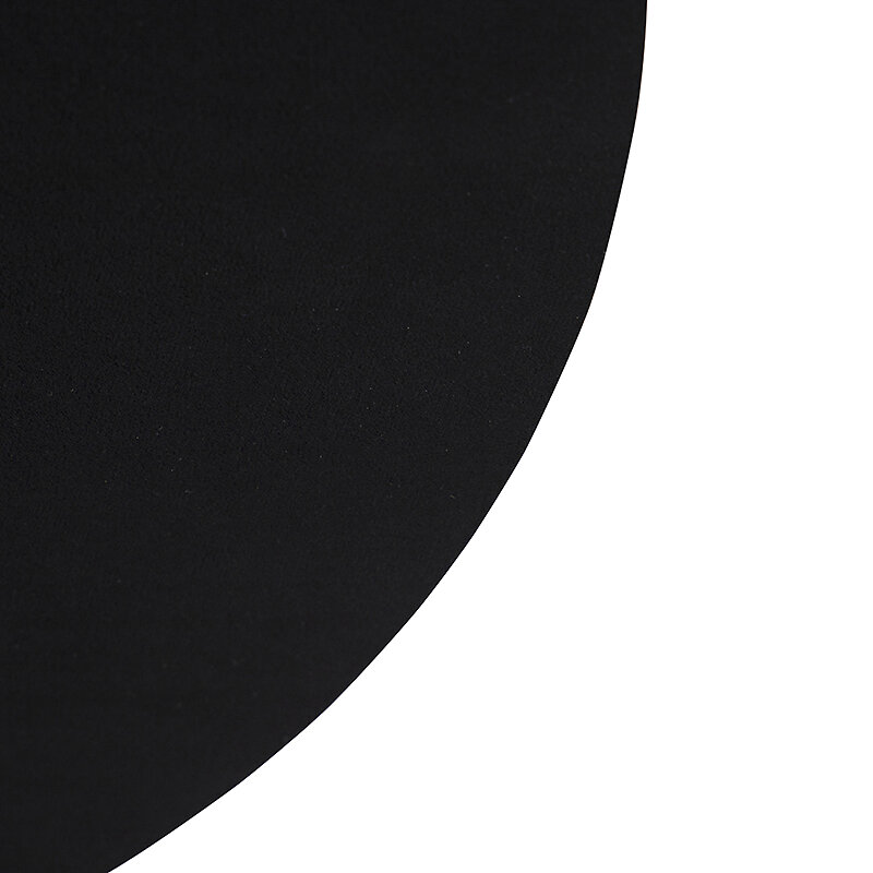 QAZQA - Abat-jour plat en velours noir avec or 45 cm - large