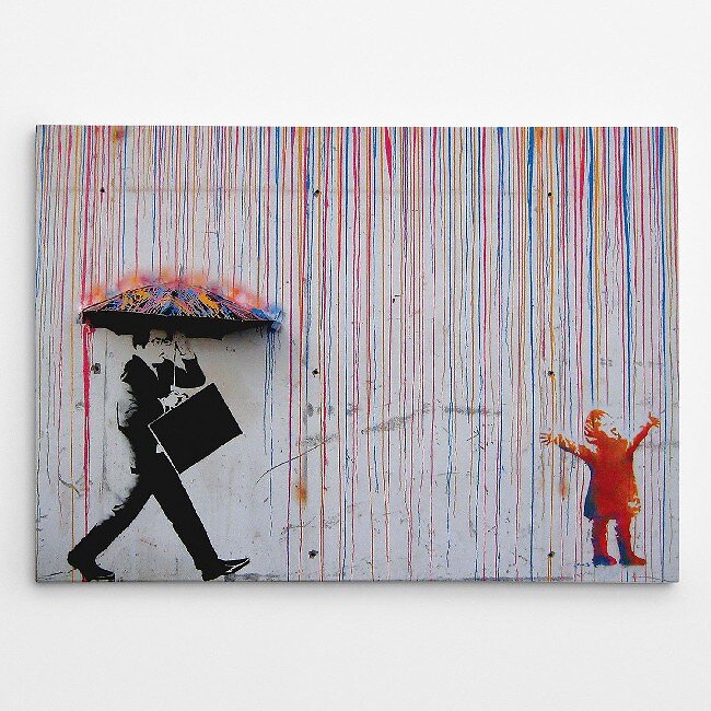 HOMEMANIA - Toile canvas Inspirations de l'auteur - Multicolore - 70 x 3 x 50 cm - large