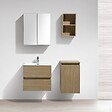 STANO - Meuble salle de bain design simple vasque SIENA largeur 60 cm chêne clair texturé - vignette