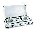 KEMPER - Réchaud gaz portable 3 feux 3450W Blanc laqué Couvercle Plaque de cuisson KEMPER - vignette