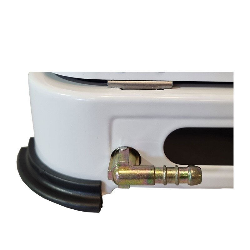 KEMPER - Réchaud gaz portable 3 feux 3450W Blanc laqué Couvercle Plaque de cuisson KEMPER - large