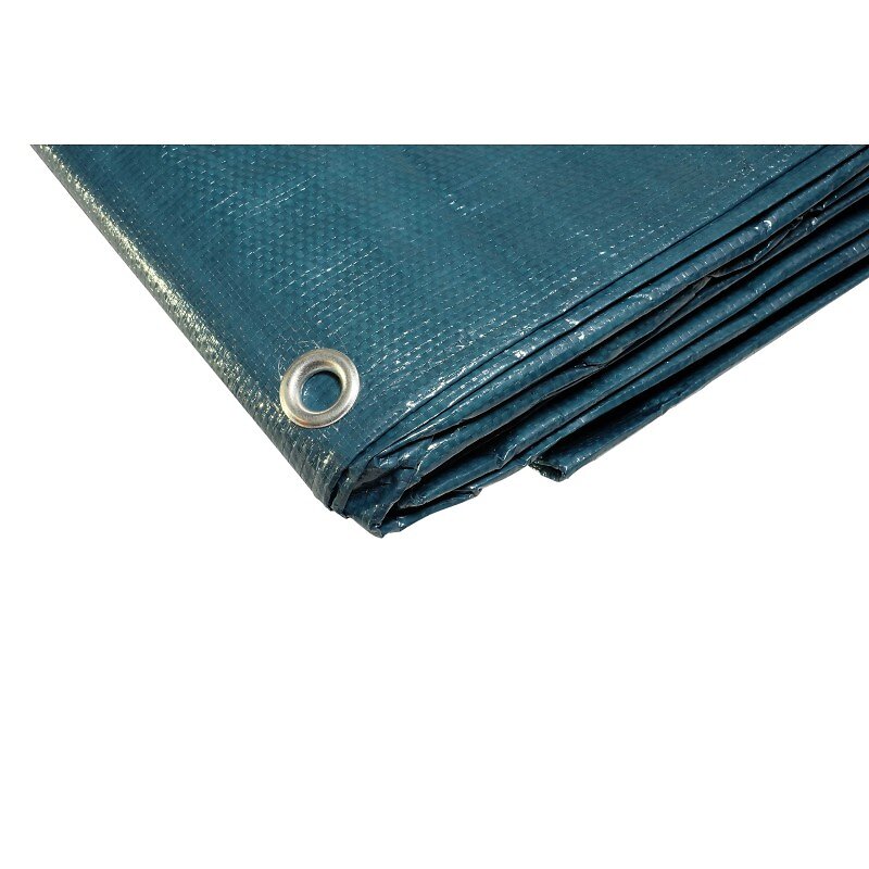 TECPLAST - Bâche plastique 6x10 m bleue et verte 150g/m² - bâche de protection polyéthylène - large