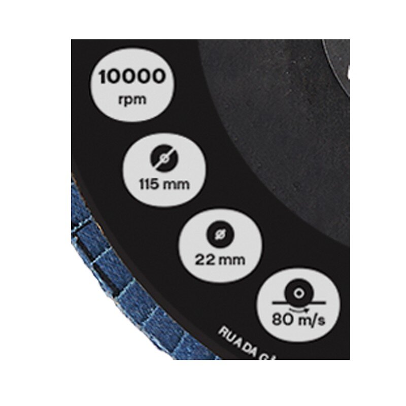 VITO - Disque à lamelle Diamètre 115 mm Alésage 22 mm- G100 zirconium VITOPOWER - large