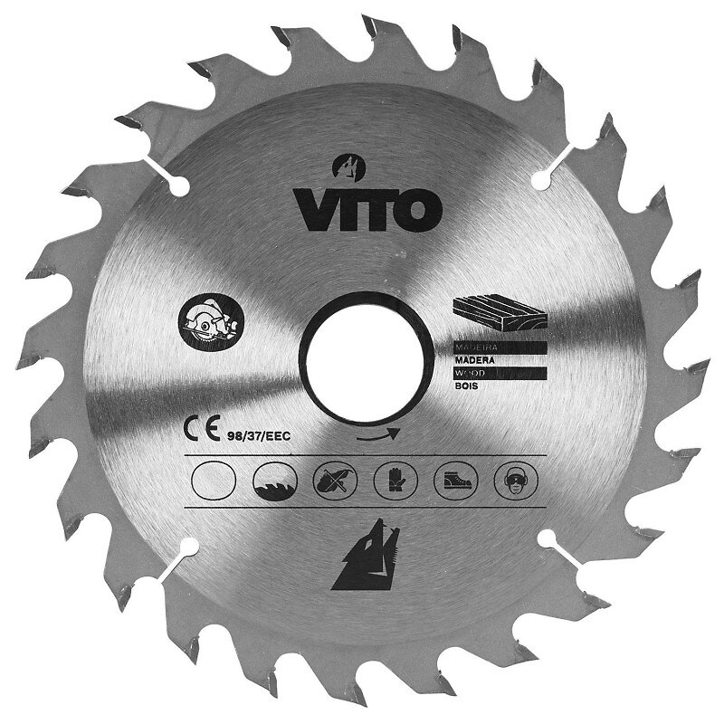 VITO - Lame Scie Circulaire BOIS 180mm VITO Alesage 30mm 24 Dents - large