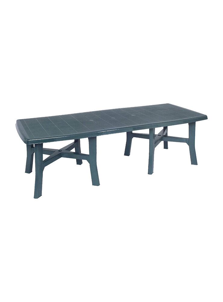 DMORA - Table d'extérieur rectangulaire extensible, Made in Italy, 160x100x72 cm (fermé), couleur Vert - large