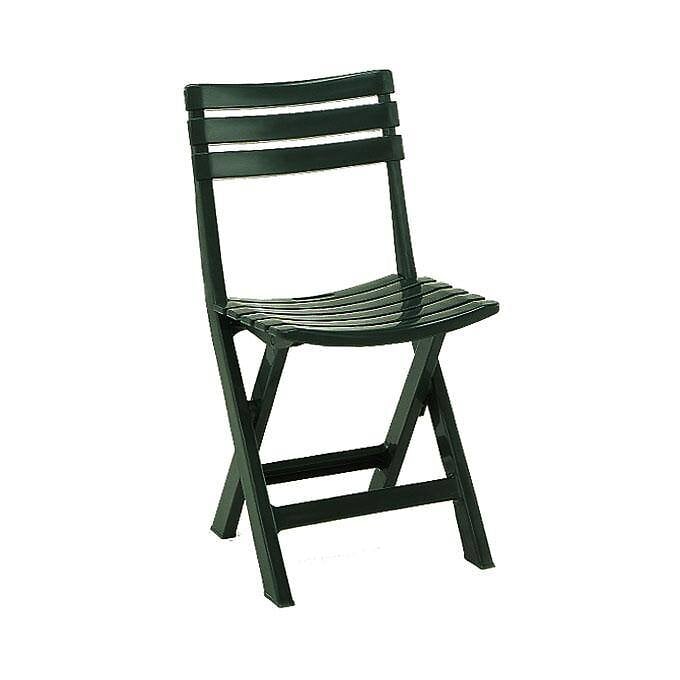 DMORA - Chaise d'extérieur pliante, Made in Italy, 44 x 41 x 78 cm, Couleur verte - large