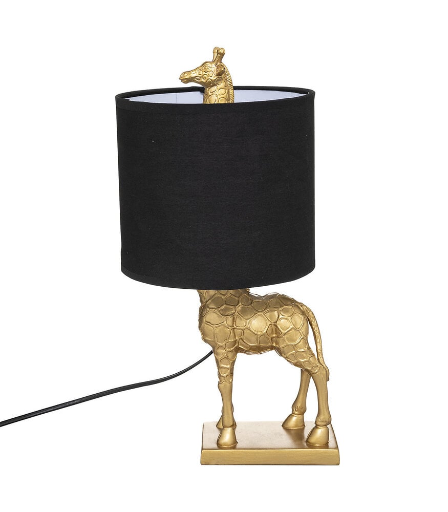 lampe à poser girafe en résine et métal doré h 42 cm