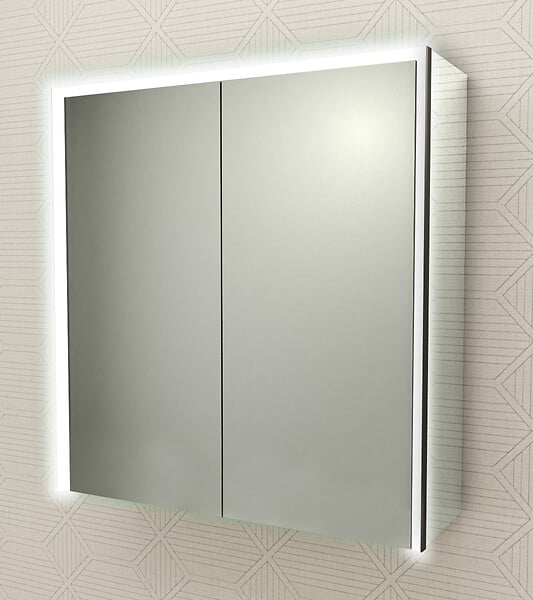 Armoire de toilette BADEN HAUS Miroir à LED 75x70cm 2 portes Bricorama