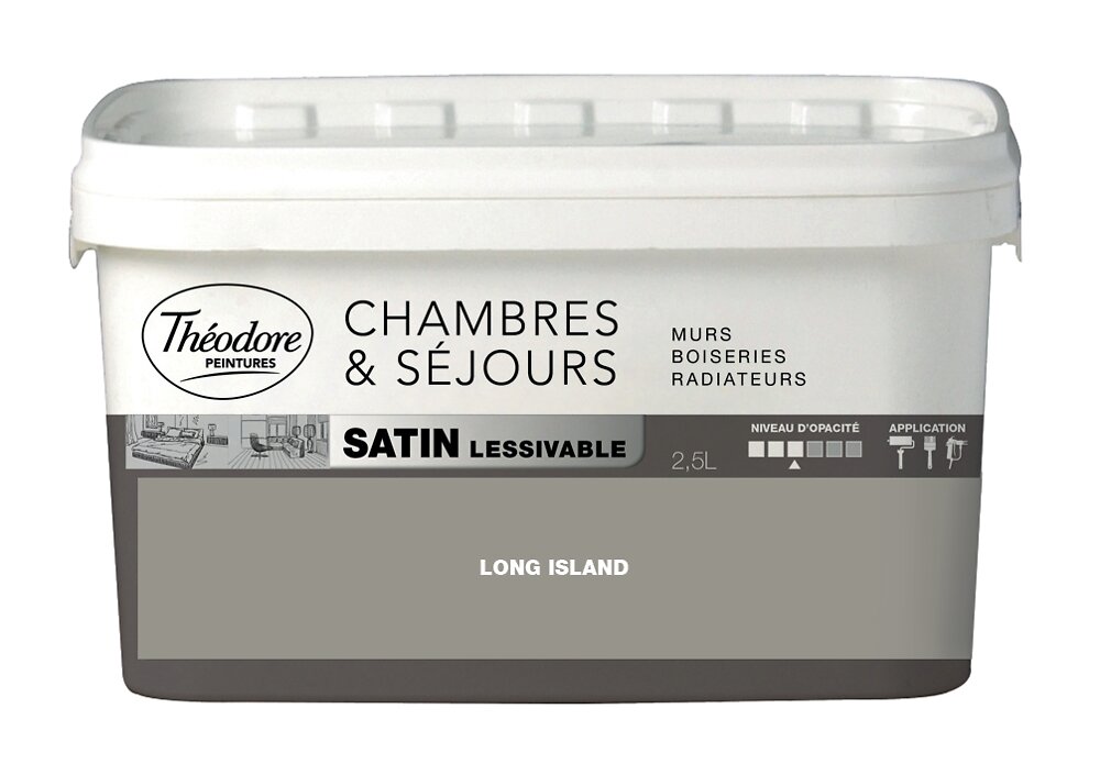 THEODORE - Peinture Chambres & Sejours acryl satin 2,5L teinte Long Island - large