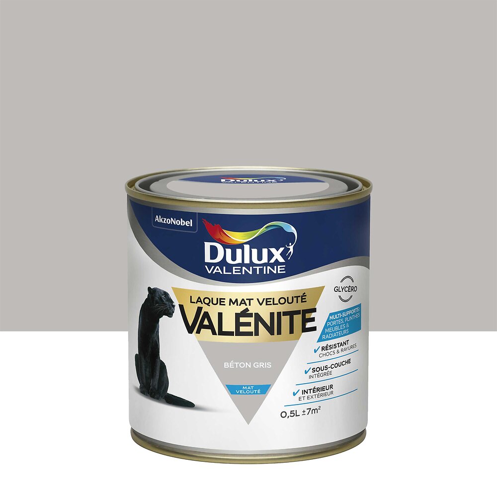 DULUX - Laque Valénite Mat Bleu Gris Pot 0.5L - large