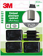 3M - Embout plastique rentrant rectangulaire noir 37x24mm x4 - vignette
