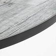 OVIALA - Table bistrot ronde en acier et céramique effet bois gris - vignette