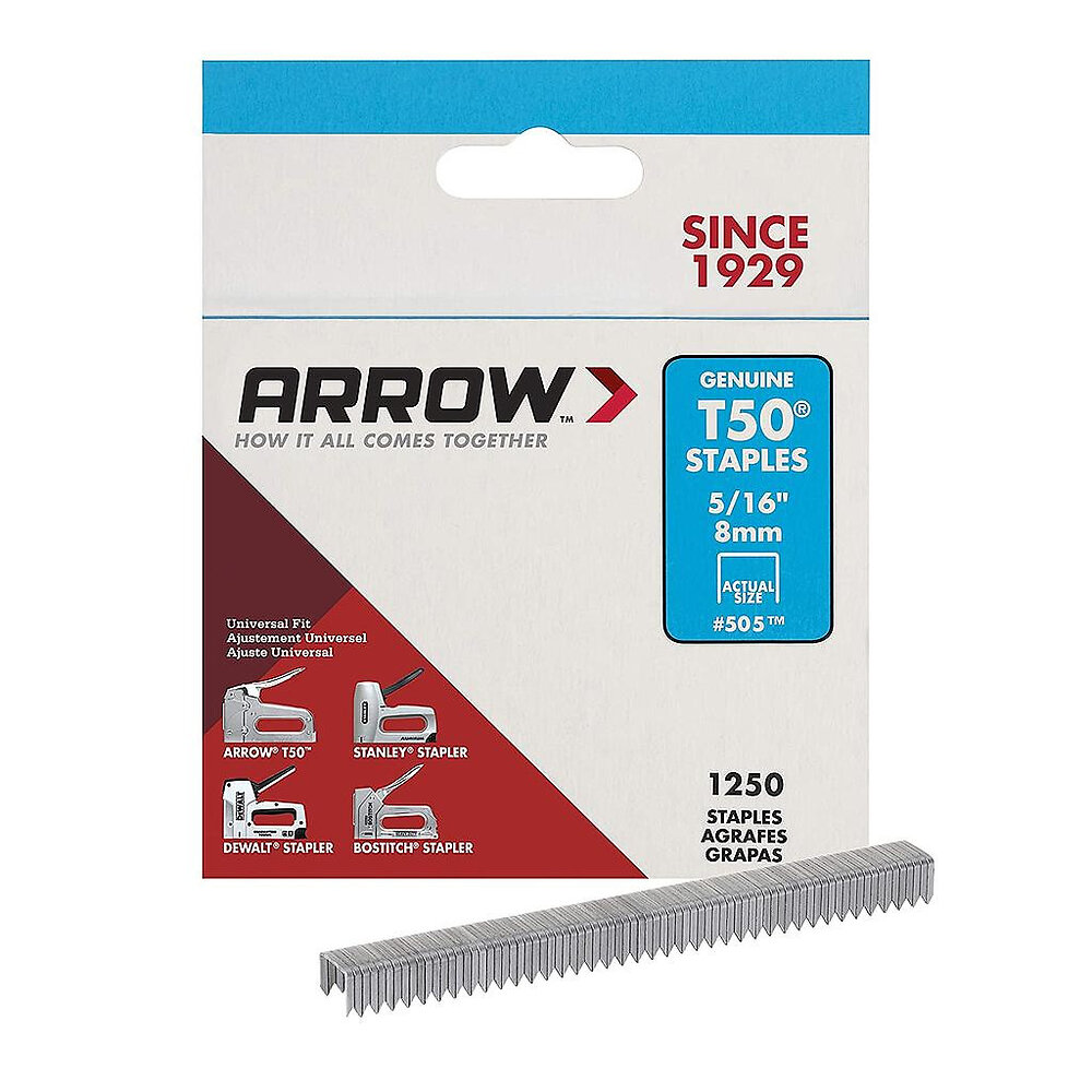 ARROW - Boîte de 1250 Agrafes T50 8 mm Arrow - large