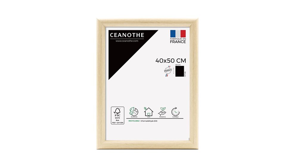 CEANOTHE - Cadre 40X50 Shelter bois clair - large
