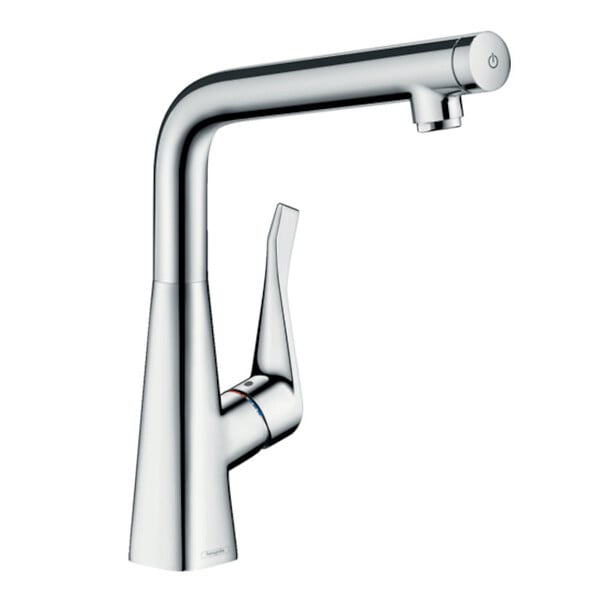 Mitigeur cuisine HANSGROHE Metris Select M71 320 aspect acier inox