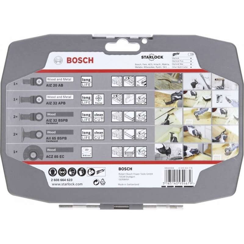 BOSCH - Coffret Starlock Bosch Professional 2608664623 spécial bois (7 pièces) - large