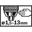 BOSCH - Mandrin automatique 1,5 13 mm sans clé pour foret SDS plus Bosch - vignette