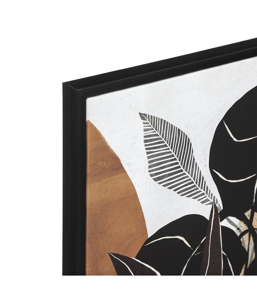 ATMOSPHERA - Tableau Toile murale imprimée et encadrée déco Plante 58 x 78 cm - large