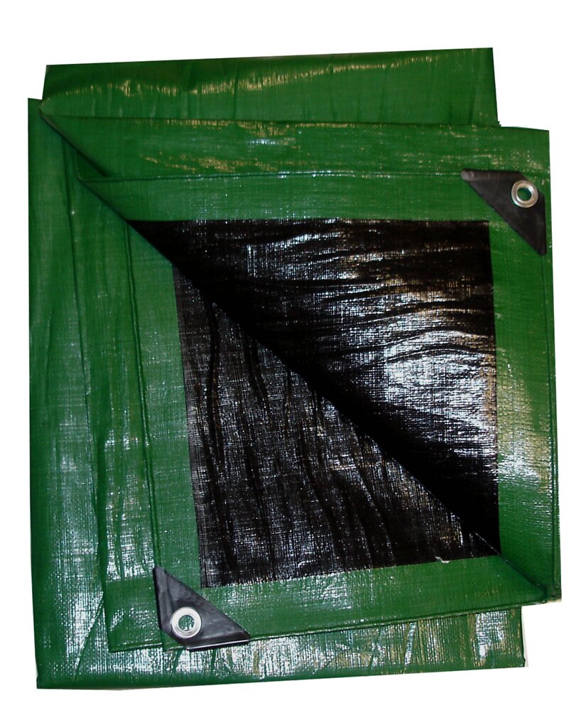Bache de protection verte/noire 5x8m ultra lourde - large