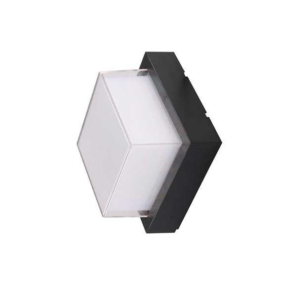 SILAMP - Applique Murale Noire Carrée LED 12W IP65 - Blanc Neutre 4000K - 5500K - SILAMP - large