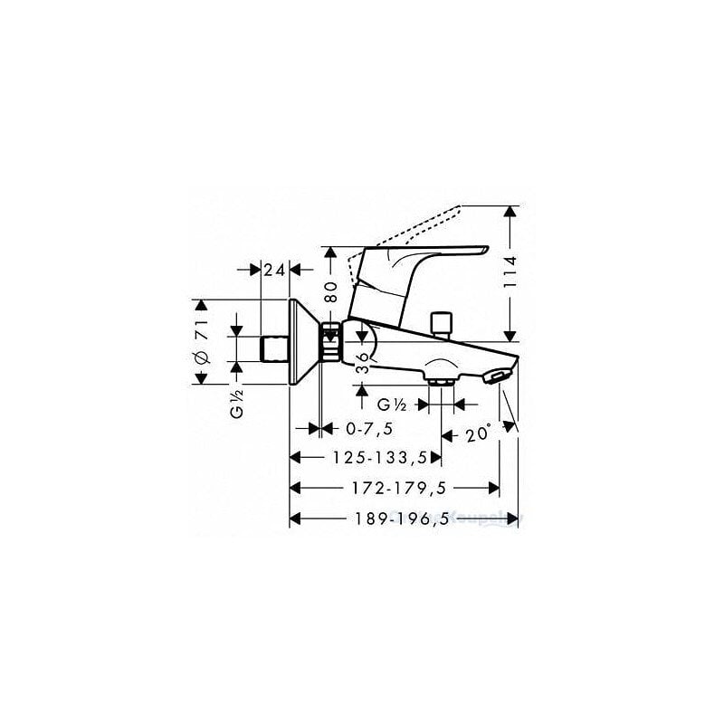 Hansgrohe Focus Mitigeur bain/douche (31940000) Bricorama