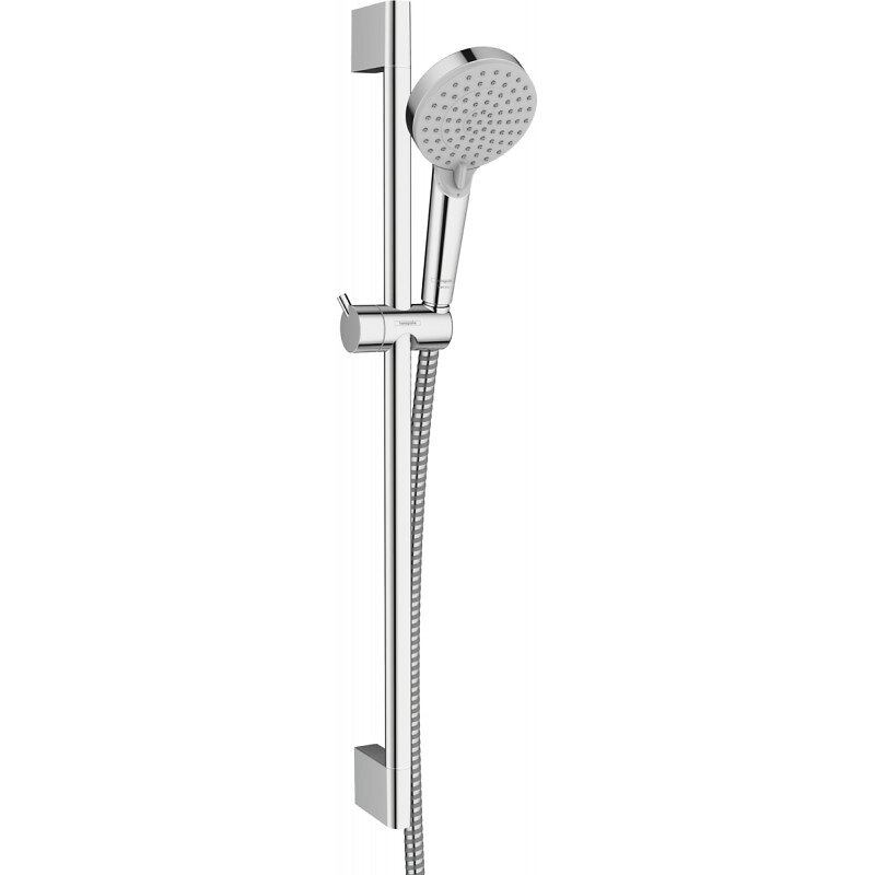 HANSGROHE - Hansgrohe Vernis Blend Set de douche 2 jets EcoSmart 9 l/min avec barre Unica 65 cm, Chrome (HG-26279000) - large