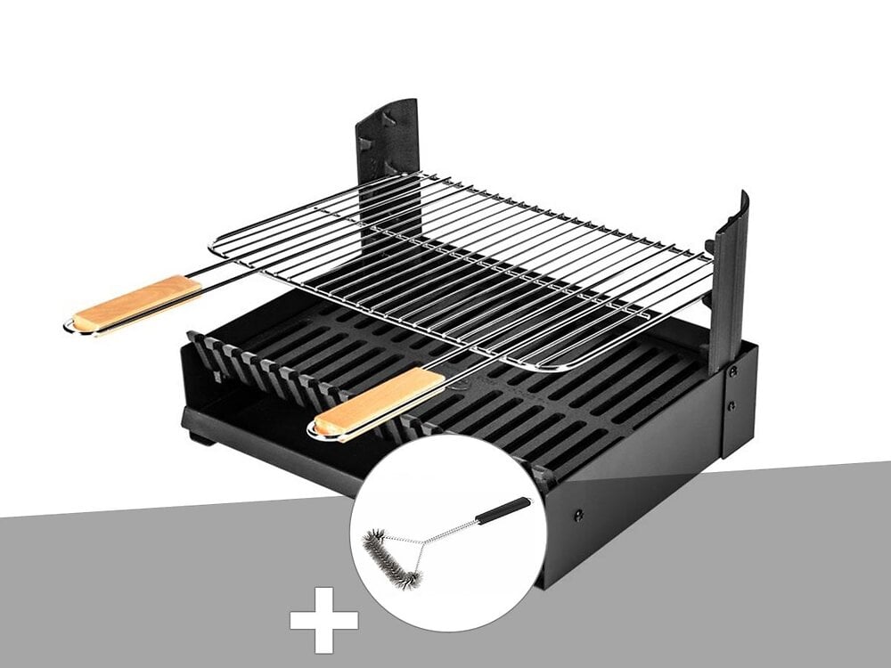 SOMAGIC - Barbecue charbon - Grilloir à poser Somagic + Brosse En T - large